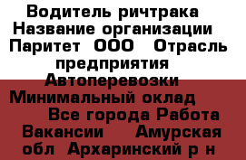 Водитель ричтрака › Название организации ­ Паритет, ООО › Отрасль предприятия ­ Автоперевозки › Минимальный оклад ­ 21 000 - Все города Работа » Вакансии   . Амурская обл.,Архаринский р-н